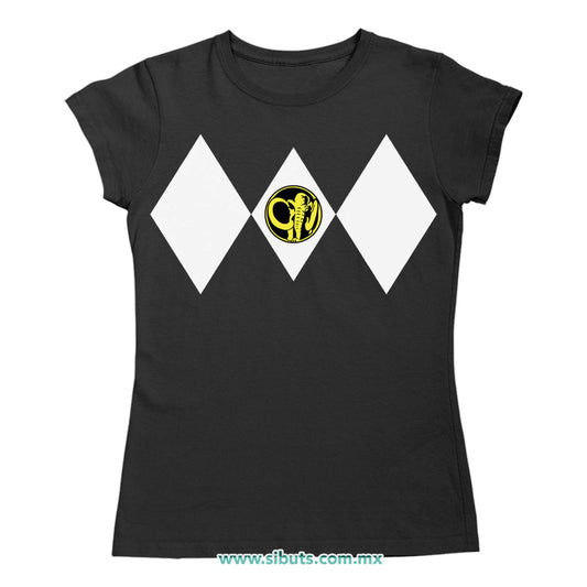 Playera Mujer Power Ranger Negro