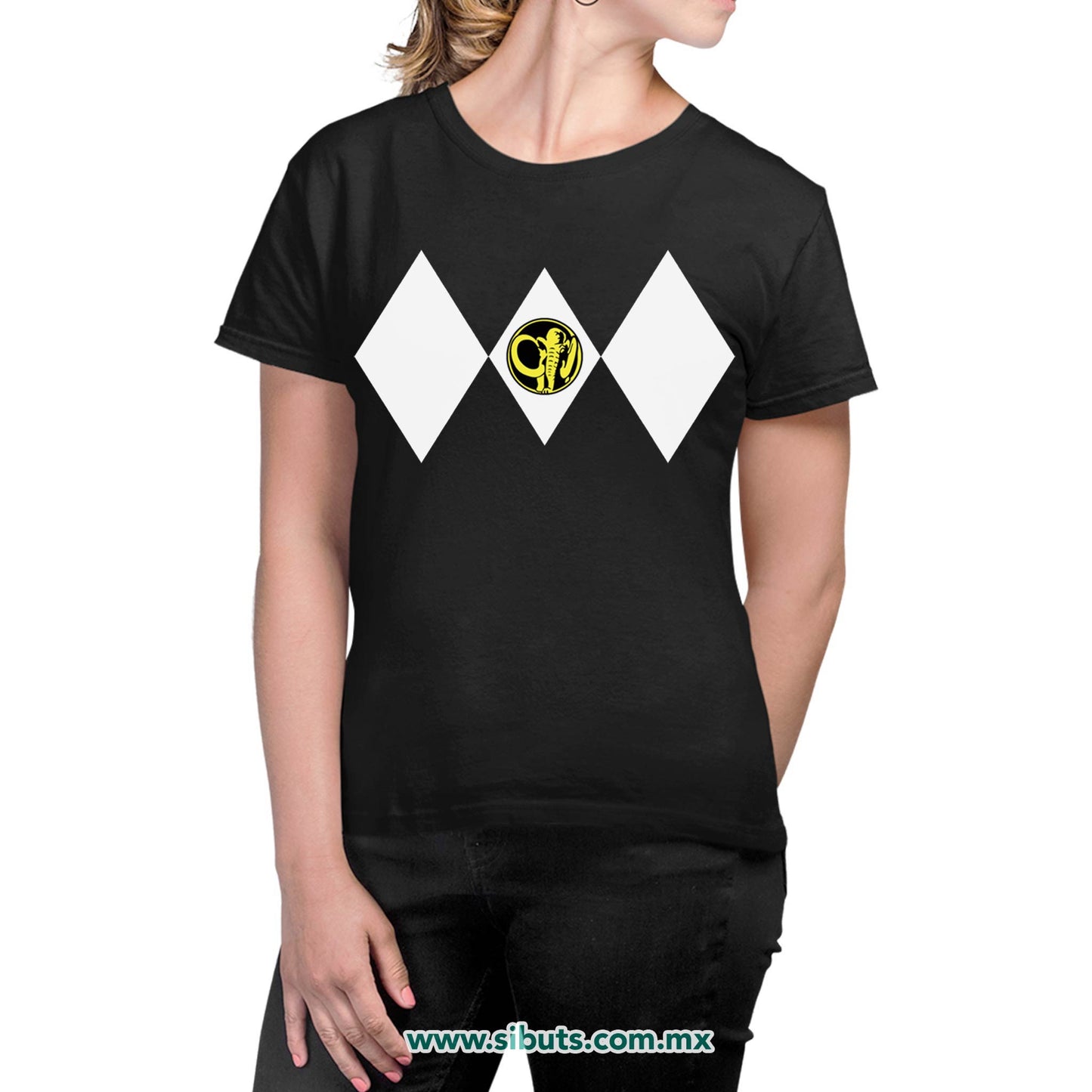 Playera Mujer Power Ranger Negro