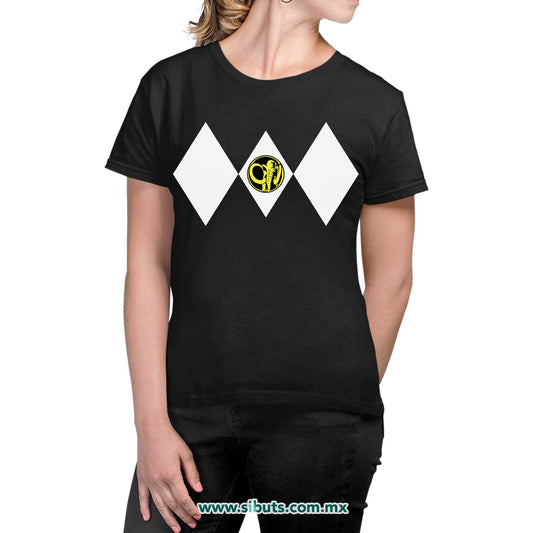 Playera Mujer Power Ranger Negro