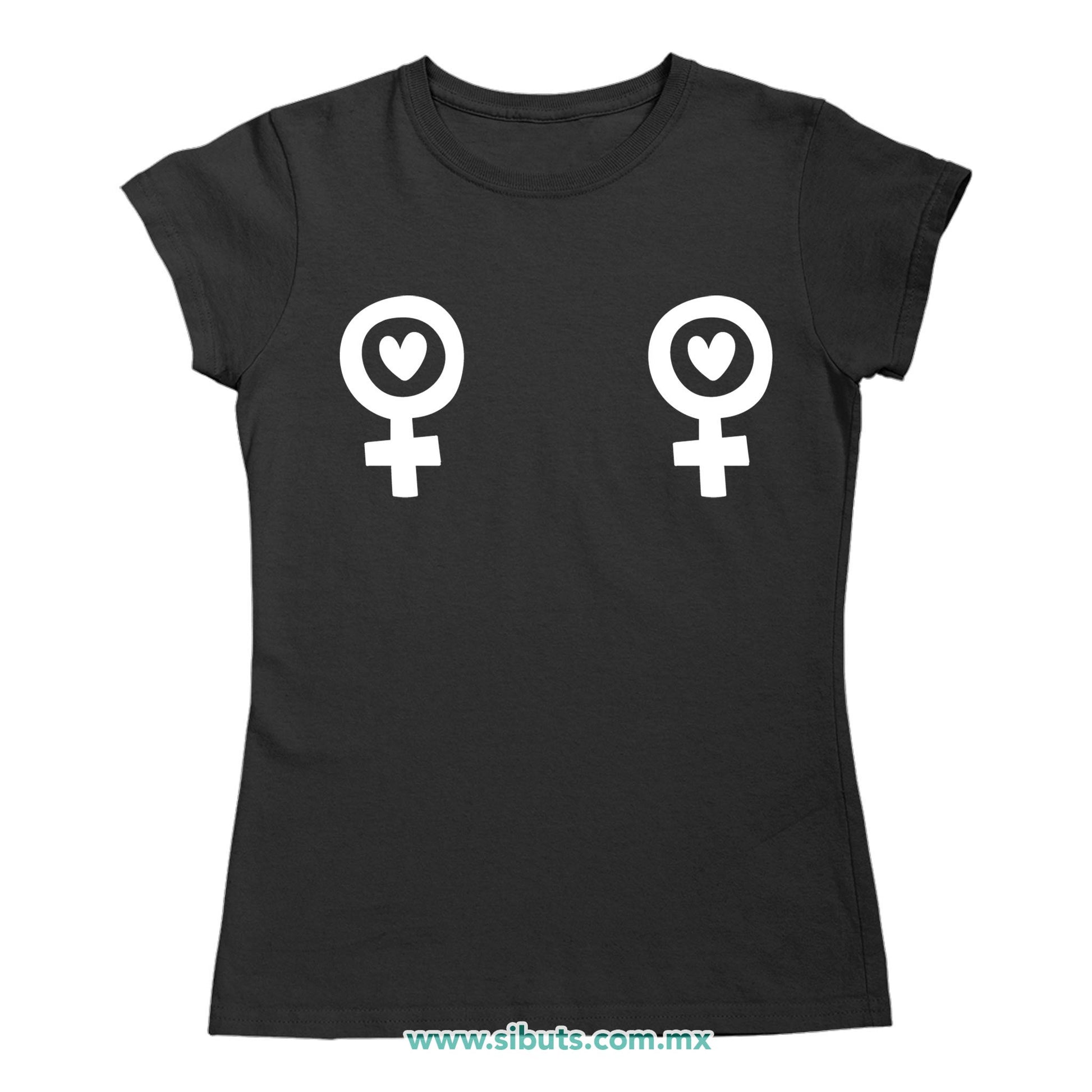 Playera Mujer Siímbolo Feminista Boobs