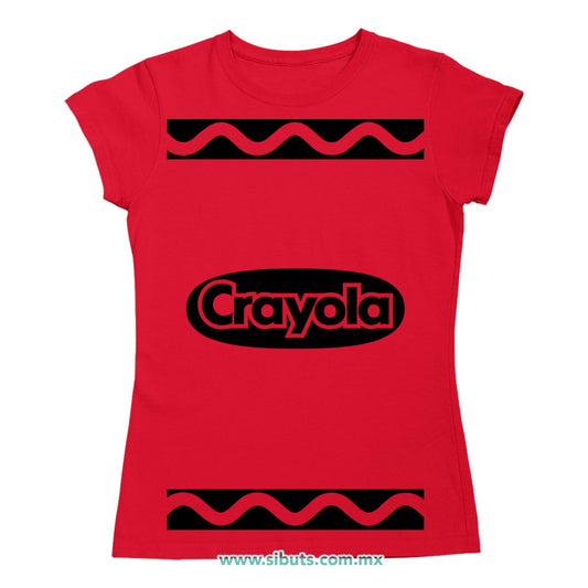 Playera Mujer Crayola Rojo