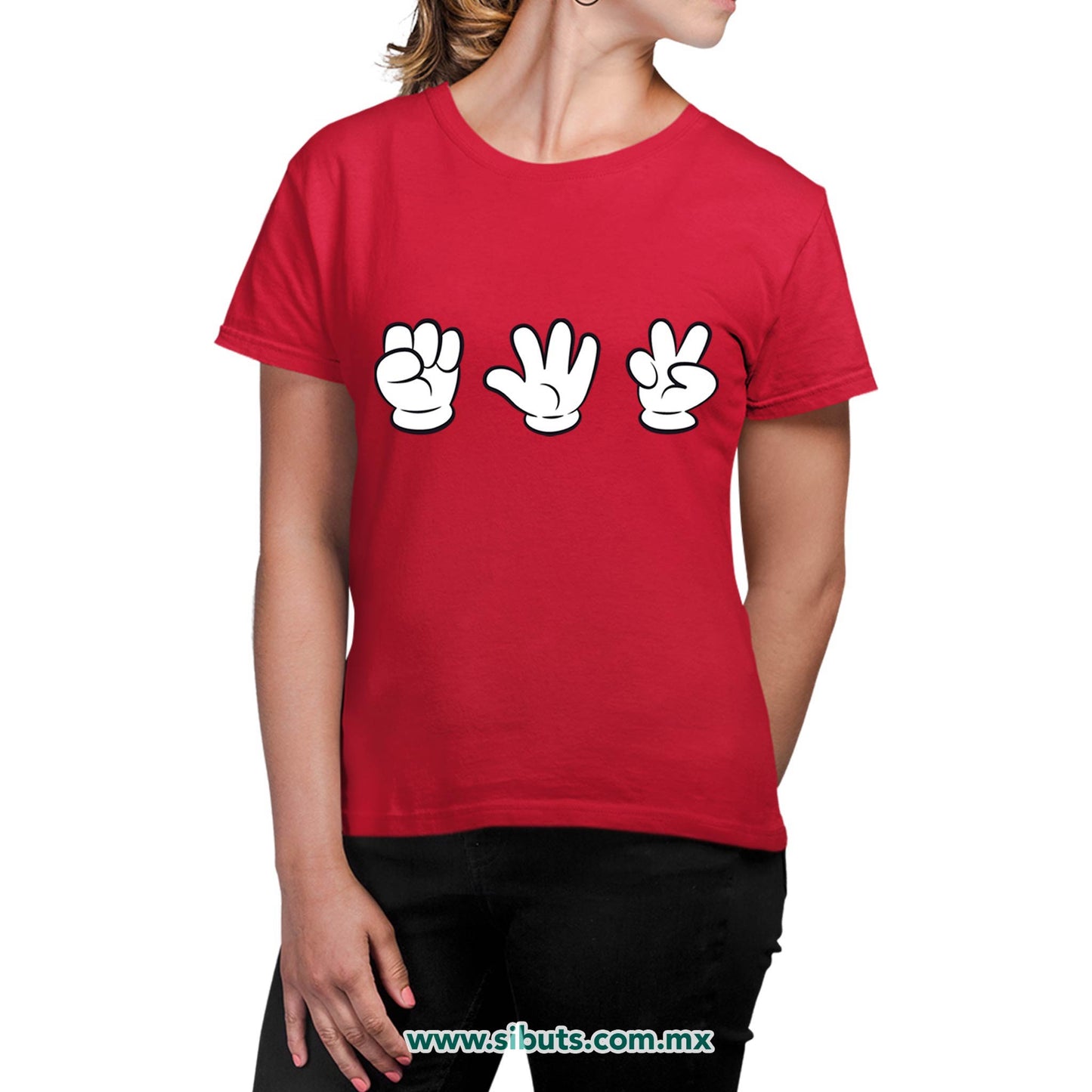 Playera Mujer Juego Piedra Papel O Tijera
