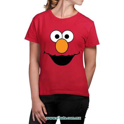 Playera Mujer Plaza Sesamo Elmo