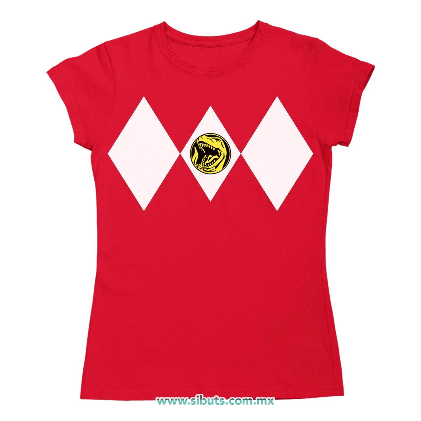 Playera Mujer Power Ranger Rojo