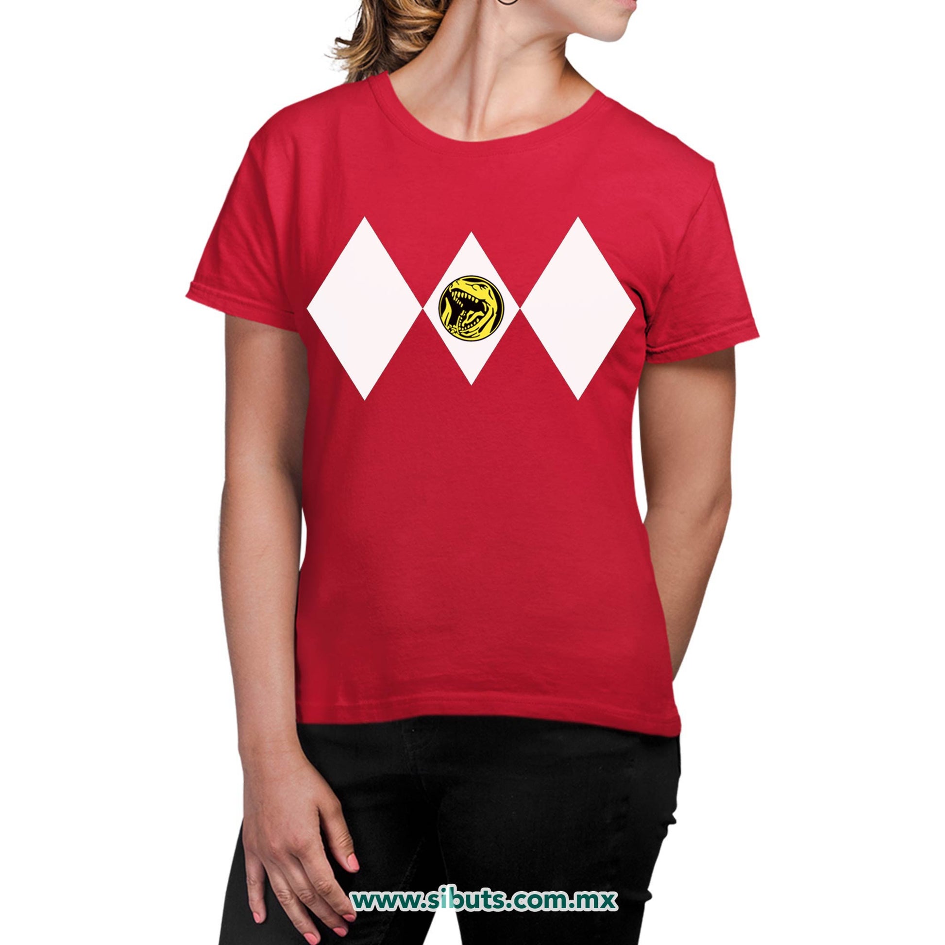 Playera Mujer Power Ranger Rojo