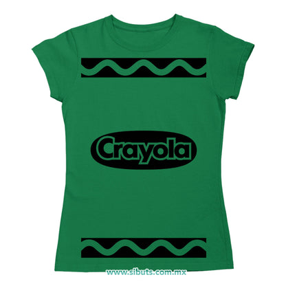 Playera Mujer Crayola Verde