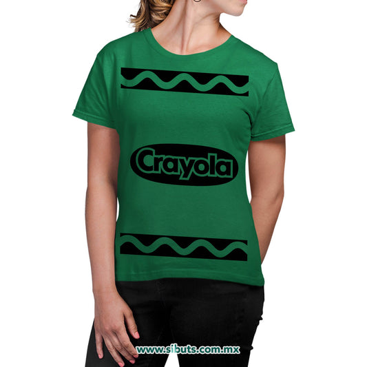 Playera Mujer Crayola Verde