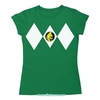 Playera Mujer Power Ranger Verde