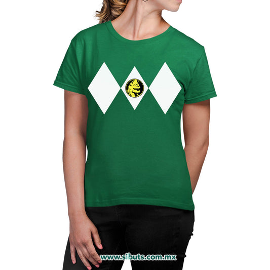Playera Mujer Power Ranger Verde