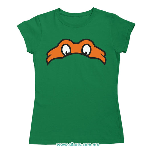Playera Mujer Tortuga Ninja Miguel Angel