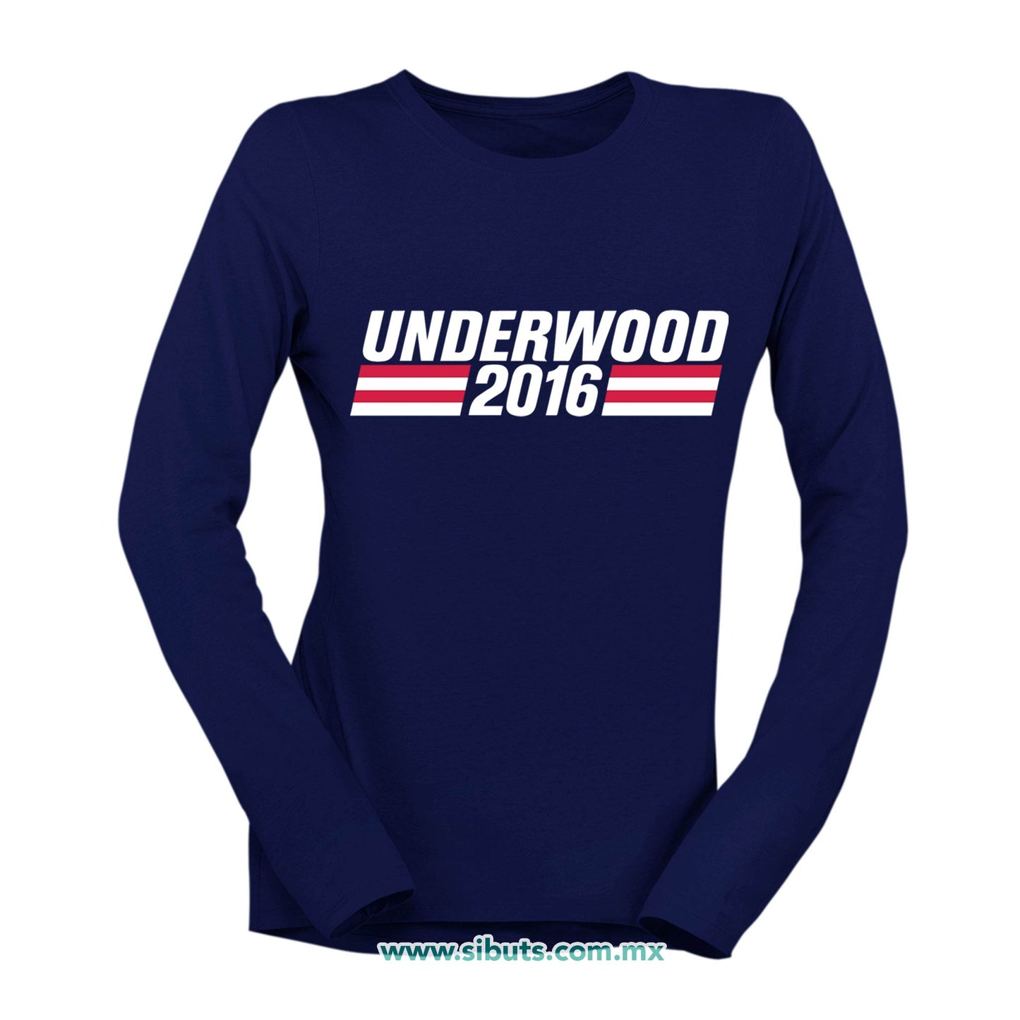 Playera Mujer Manga Larga House Of Cards Underwood 2016