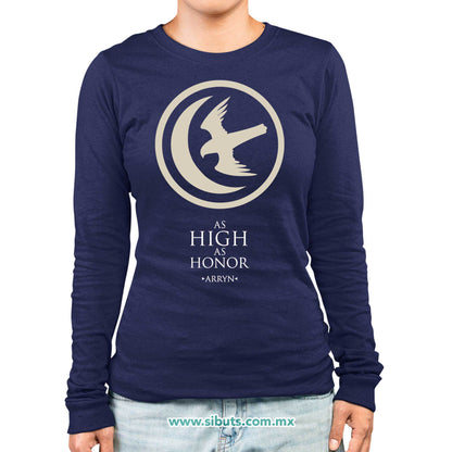 Playera Mujer Manga Larga Game Of Thrones House Arryn