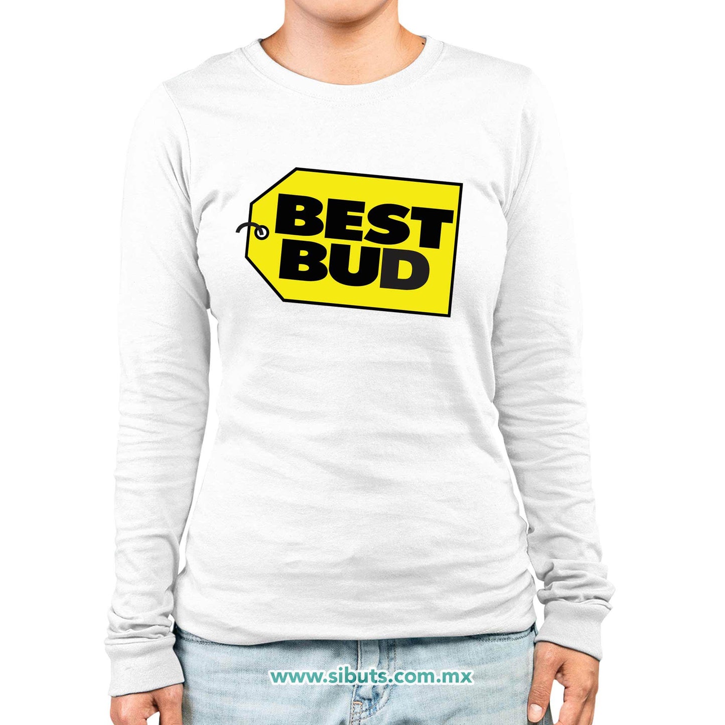 Playera Mujer Manga Larga Best Bud