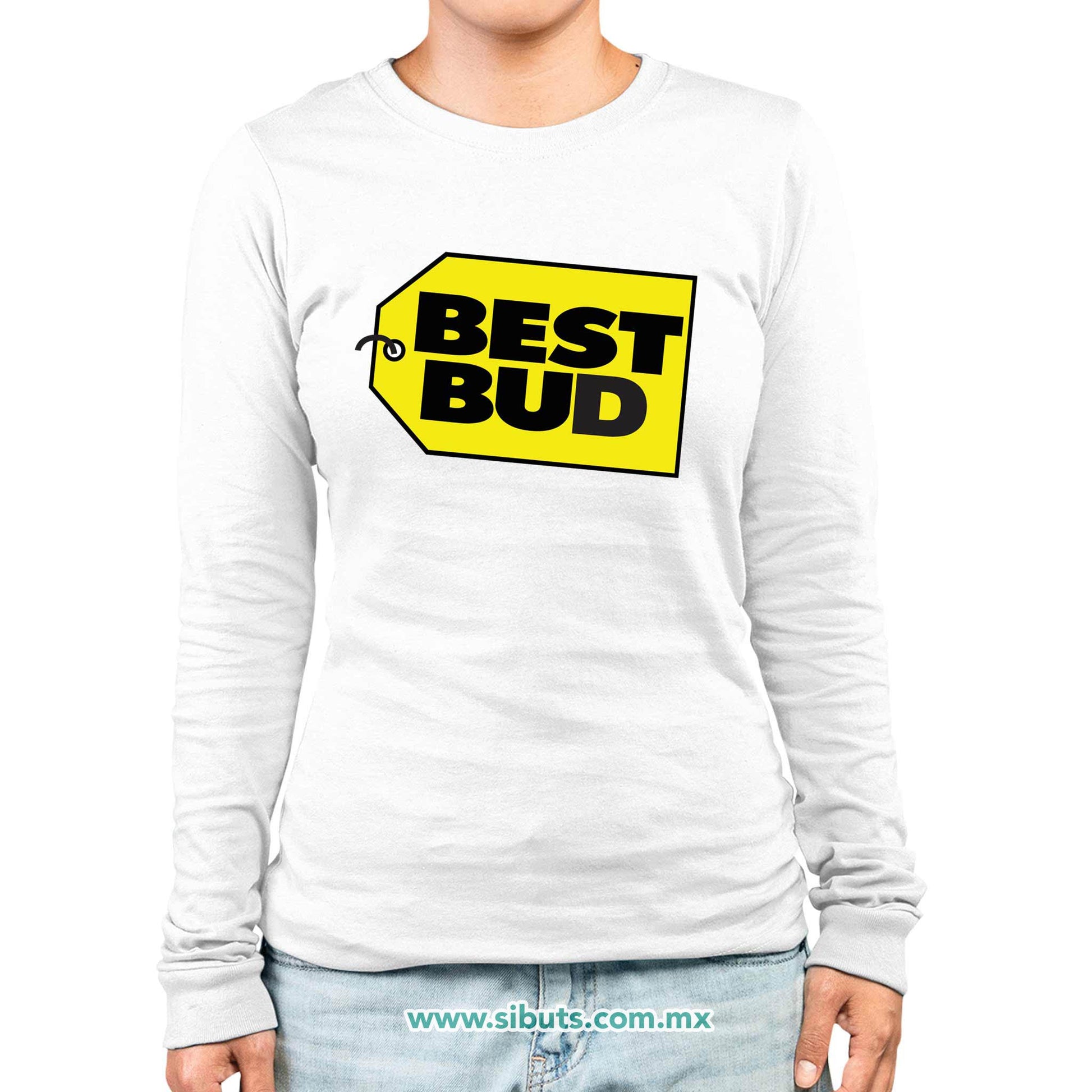 Playera Mujer Manga Larga Best Bud