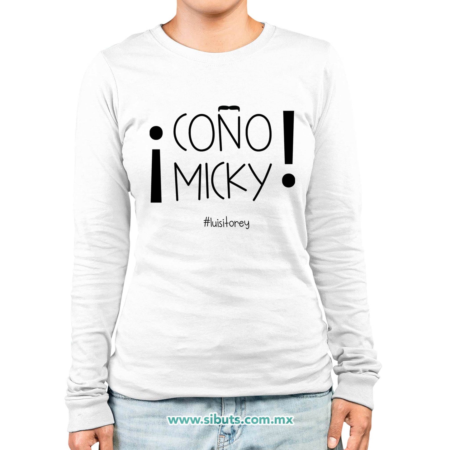 Playera Mujer Manga Larga Luis Miguel Coño Micky