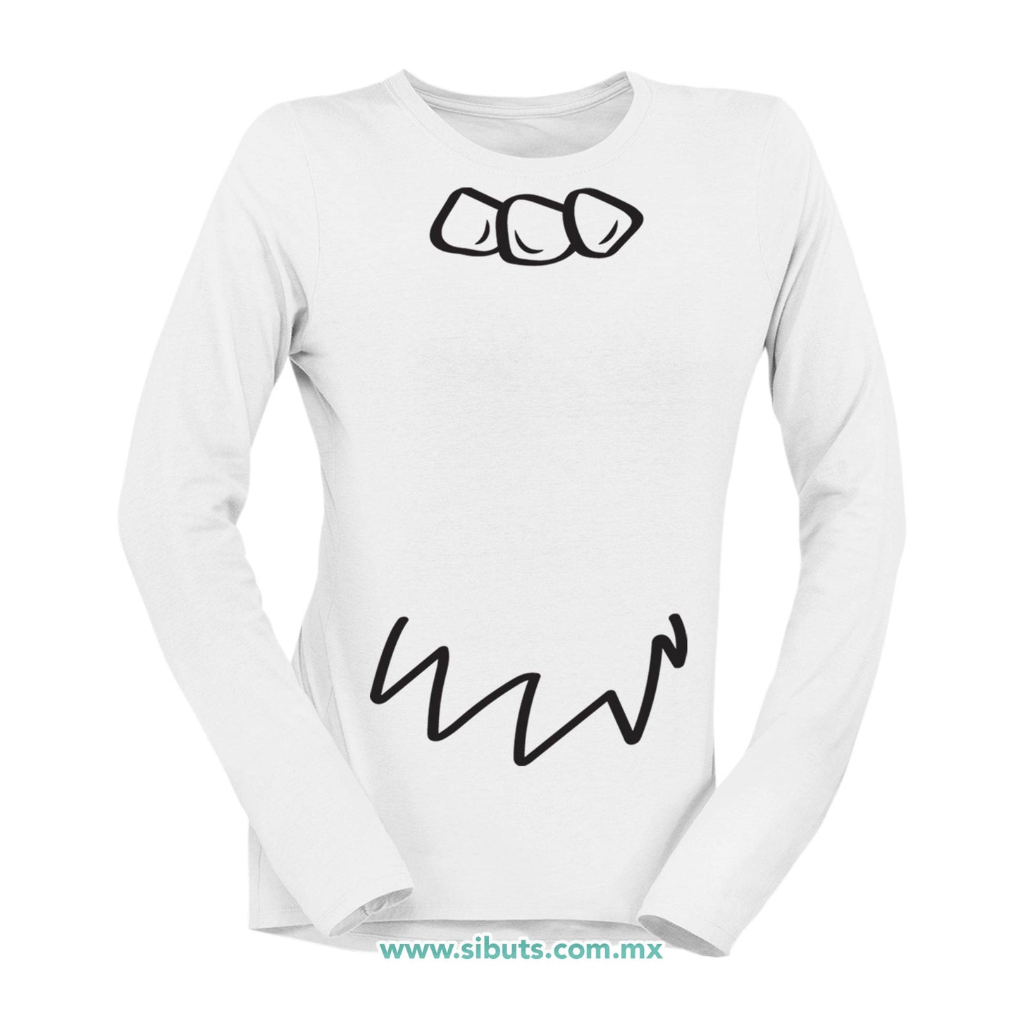 Playera Mujer Manga Larga Vilma Picapiedra