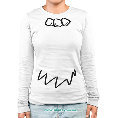 Playera Mujer Manga Larga Vilma Picapiedra