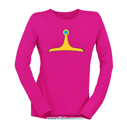 Playera Mujer Manga Larga Hora Aventura Bubblegum Princess