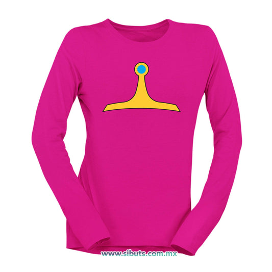 Playera Mujer Manga Larga Hora Aventura Bubblegum Princess