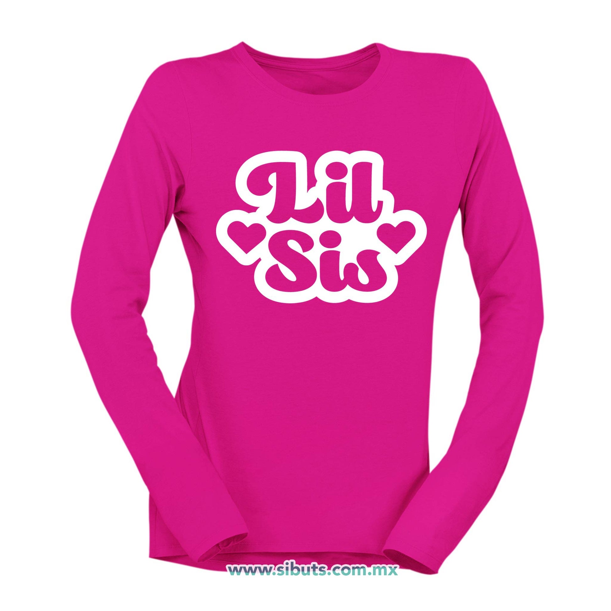Playera Mujer Manga Larga Lil Sis Hermana Menor
