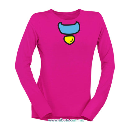 Playera Mujer Manga Larga Picapiedra Dino