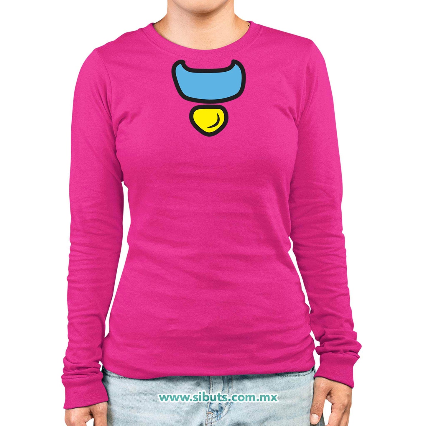 Playera Mujer Manga Larga Picapiedra Dino