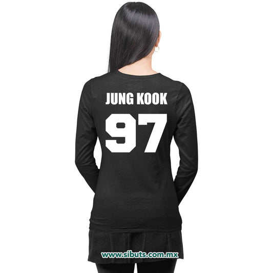 Playera Mujer Manga Larga K pop BTS Jung Kook 97