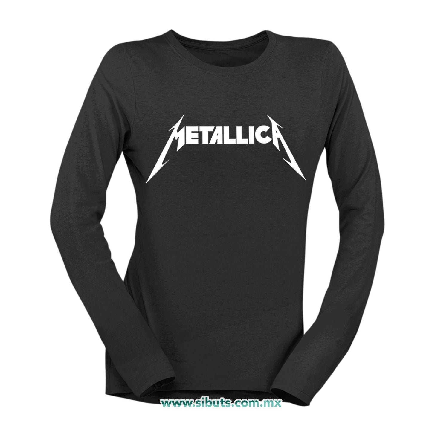 Playera Mujer Manga Larga Metallica