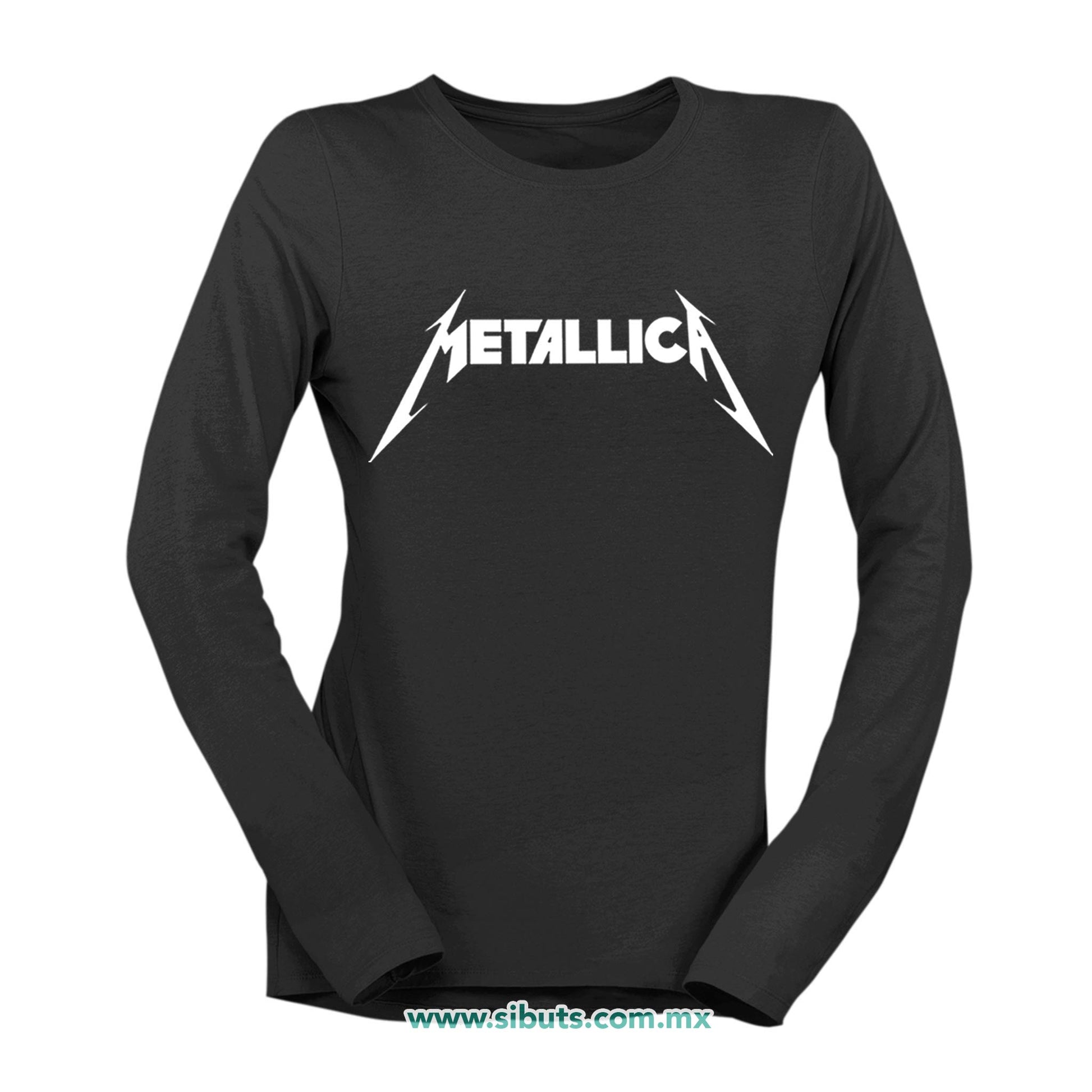 Playera Mujer Manga Larga Metallica