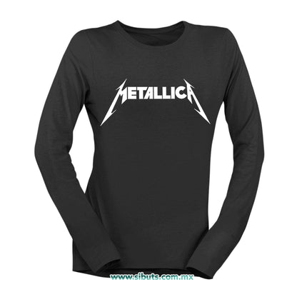 Playera Mujer Manga Larga Metallica