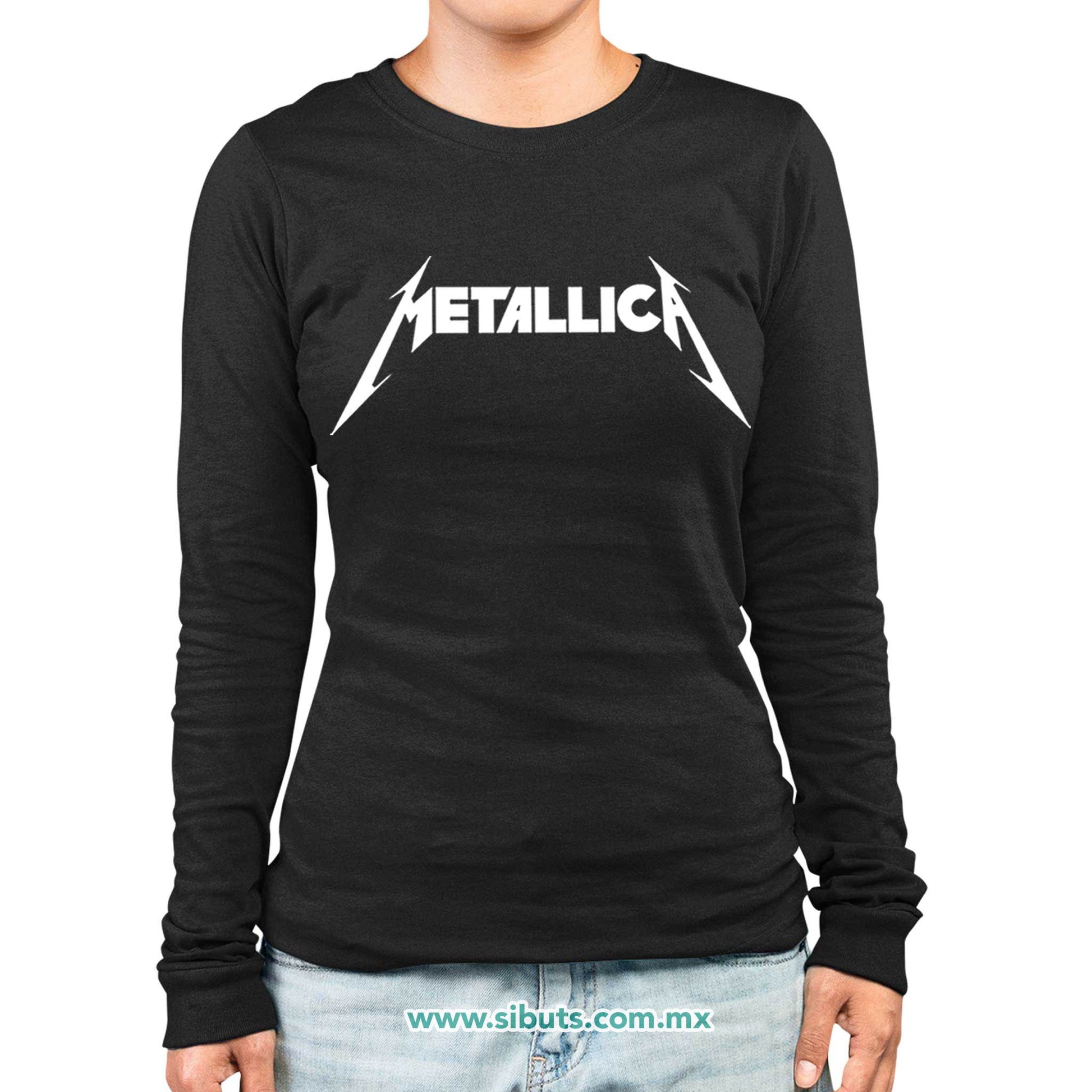 Playera Mujer Manga Larga Metallica