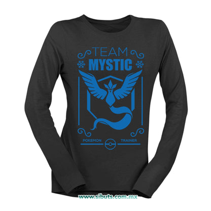 Playera Mujer Manga Larga Pokemon Go Team Mystic