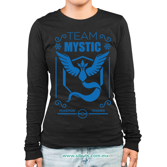 Playera Mujer Manga Larga Pokemon Go Team Mystic