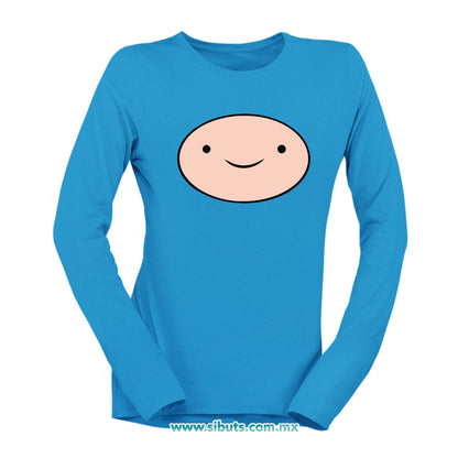 Playera Mujer Manga Larga Hora Aventura Finn
