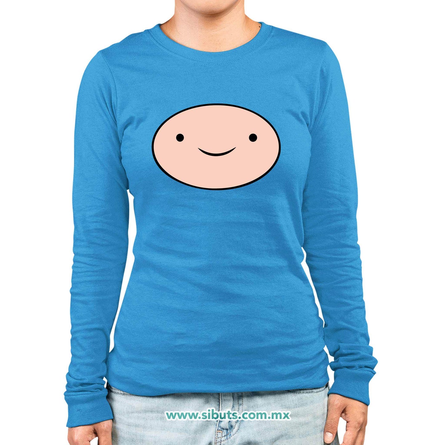 Playera Mujer Manga Larga Hora Aventura Finn