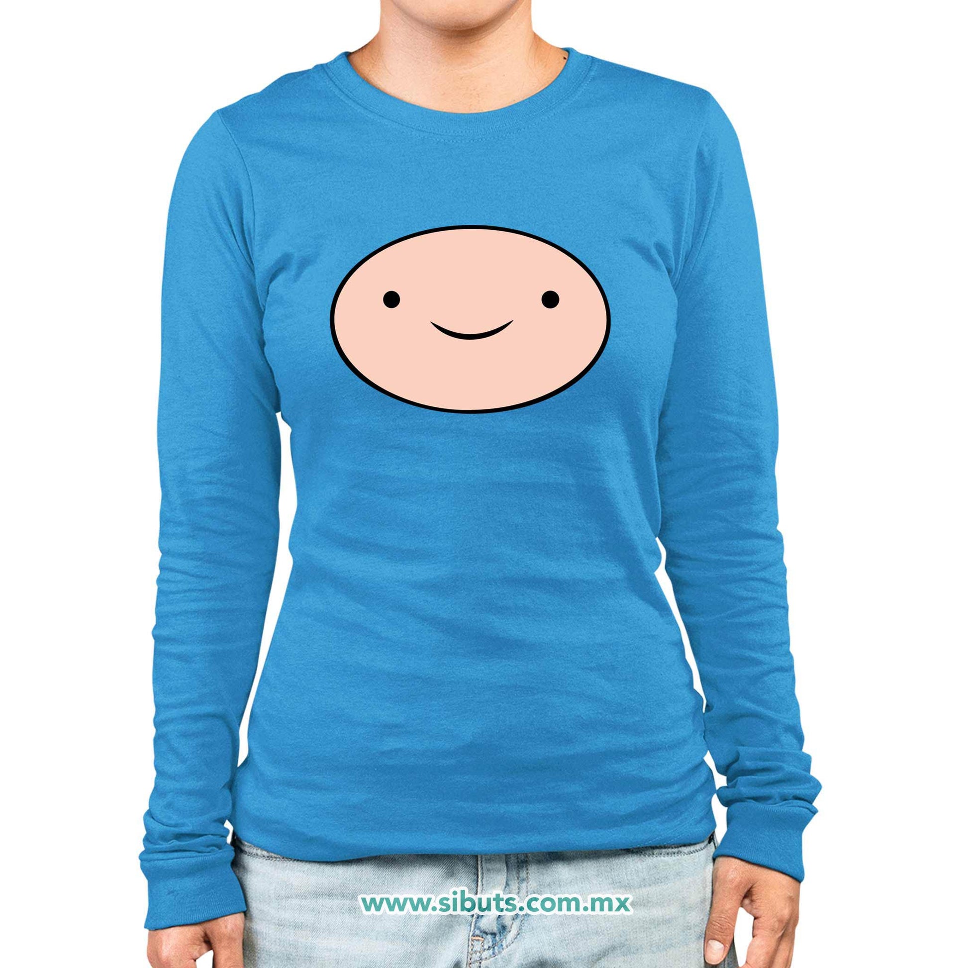 Playera Mujer Manga Larga Hora Aventura Finn