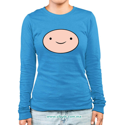 Playera Mujer Manga Larga Hora Aventura Finn