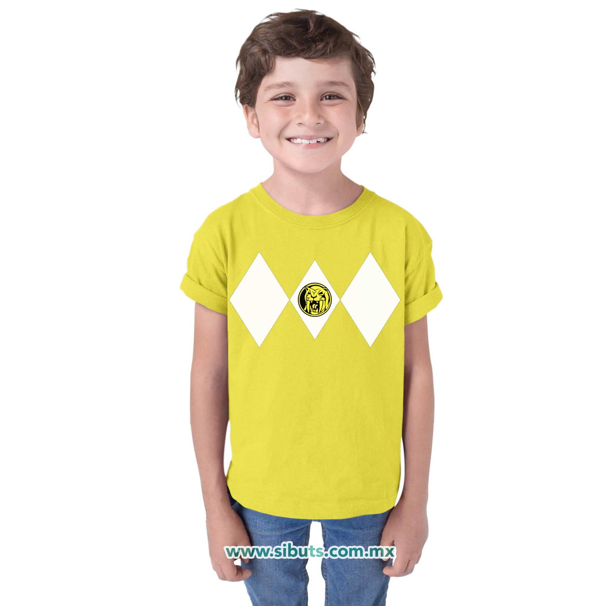 Playera Niña Power Ranger Amarillo