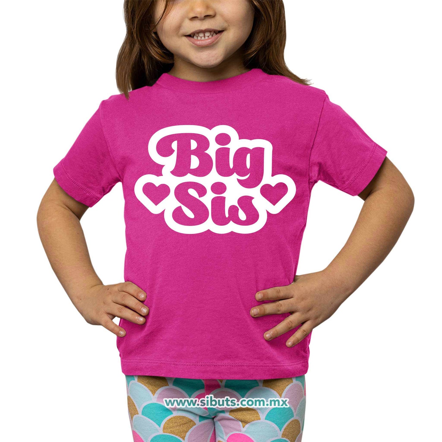 Playera Niña Big Sis Hermana Mayor