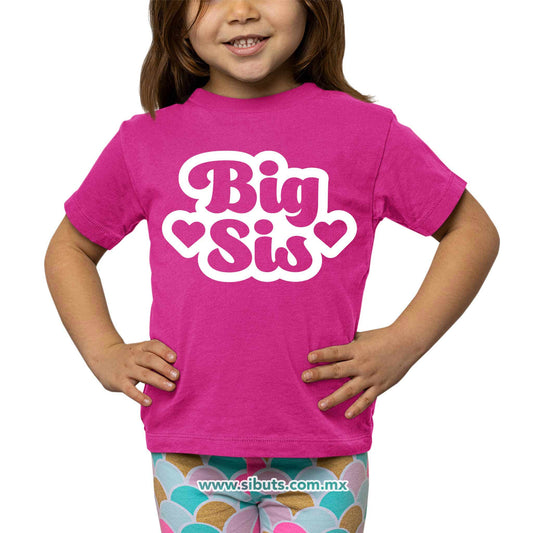 Playera Niña Big Sis Hermana Mayor