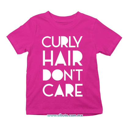 Playera Niña Curly Hair Dont Care
