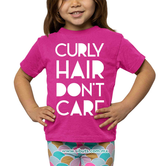 Playera Niña Curly Hair Dont Care