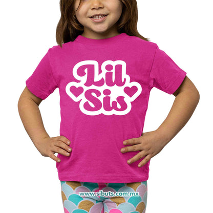 Playera Niña Lil Sis Hermana Menor