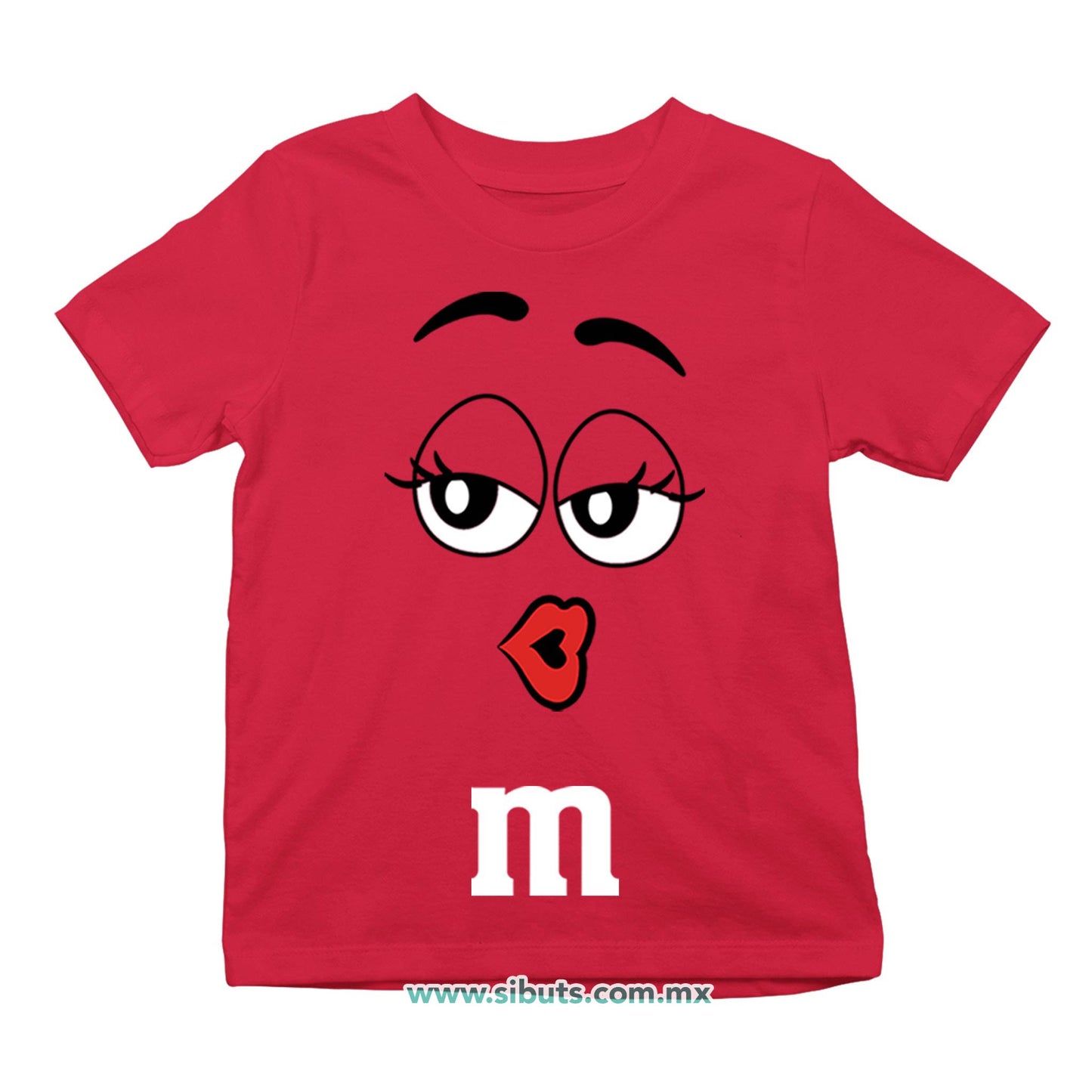 Playera Niña Chocolate M&M Rojo