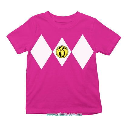 Playera NIño Power Ranger Rosa