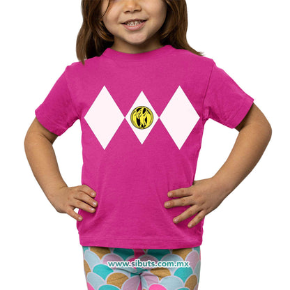 Playera NIño Power Ranger Rosa