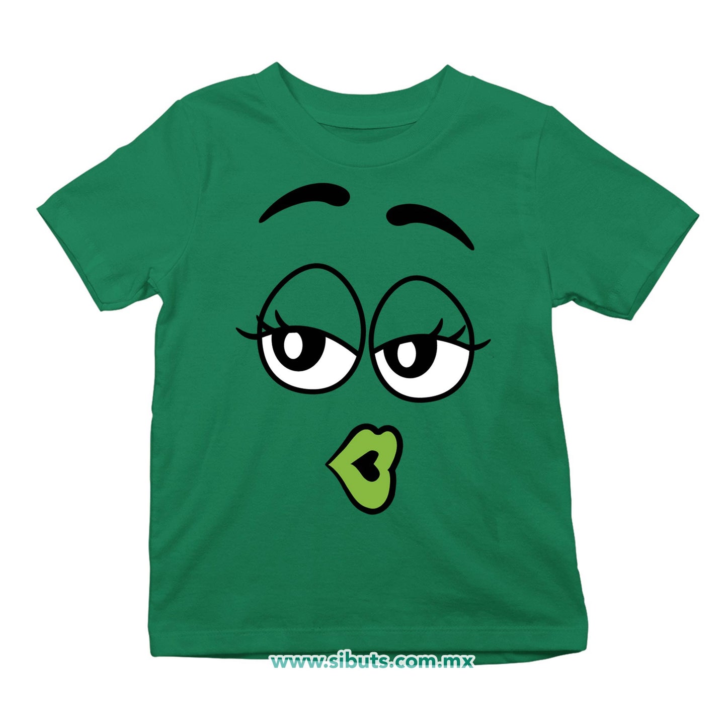 Playera Niña Chocolates M&M Verde
