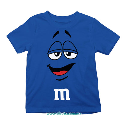 Playera Niño Chocolate M&M Azul