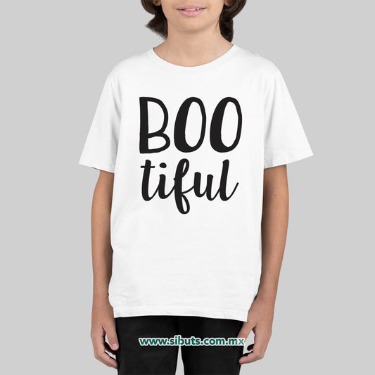 Playera Niño Halloween Boo Tiful