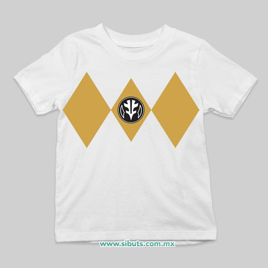 Playera NIño Power Ranger Blanco